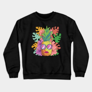 tropical pineapple art Crewneck Sweatshirt